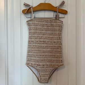 Rylee + Cru Girls Smocked One Piece Swimsuit